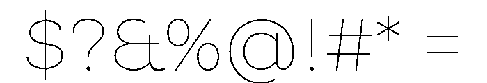 Smor Thin Font OTHER CHARS