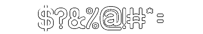 SMILE WORLD-Hollow Font OTHER CHARS