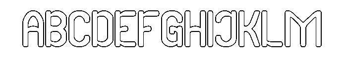 SMILE WORLD-Hollow Font UPPERCASE