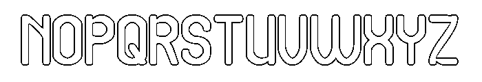 SMILE WORLD-Hollow Font UPPERCASE