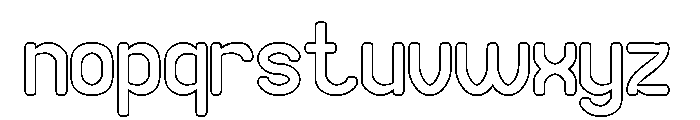 SMILE WORLD-Hollow Font LOWERCASE