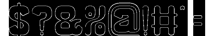 SMILING WAVE-Hollow-Inverse Font OTHER CHARS
