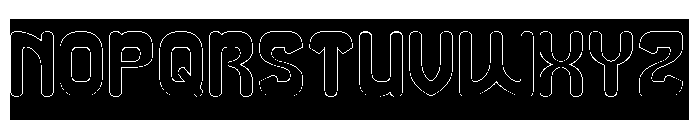 SMILING WAVE-Hollow-Inverse Font UPPERCASE