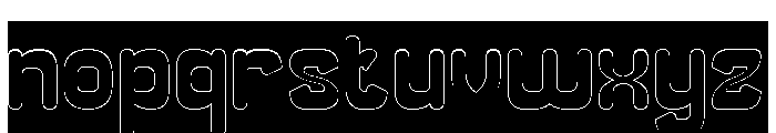 SMILING WAVE-Hollow-Inverse Font LOWERCASE