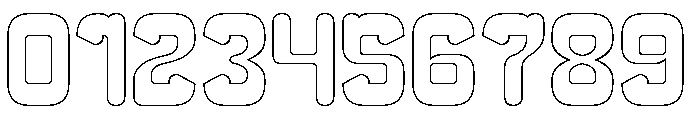 SMILING WAVE-Hollow Font OTHER CHARS