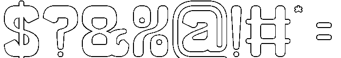 SMILING WAVE-Hollow Font OTHER CHARS