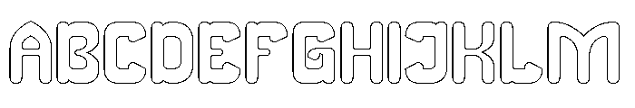 SMILING WAVE-Hollow Font UPPERCASE