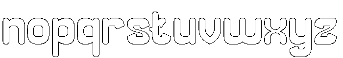 SMILING WAVE-Hollow Font LOWERCASE