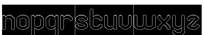 SMOOTH INNOVATION-Hollow-Invers Font LOWERCASE