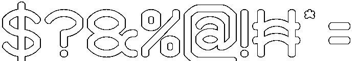 SMOOTH INNOVATION-Hollow Font OTHER CHARS