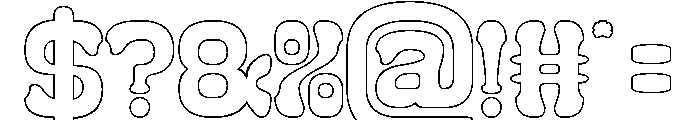 Smile Back-Hollow Font OTHER CHARS