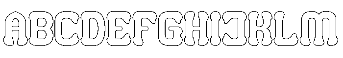 Smile Back-Hollow Font UPPERCASE