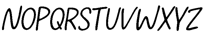 SmileDreamSansSlant Font LOWERCASE