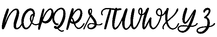 Smiley Script Font UPPERCASE