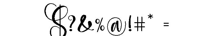 Smitha Juliete Regular Font OTHER CHARS
