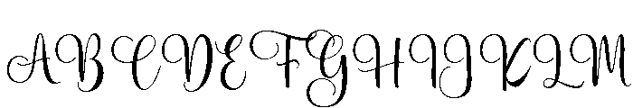 Smitha Juliete Regular Font UPPERCASE