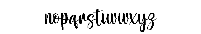 Smitha Juliete Regular Font LOWERCASE