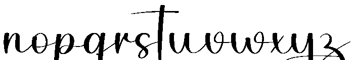 Smooth Beautiful Font LOWERCASE