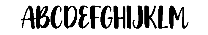 Smooth Handwriting Font UPPERCASE