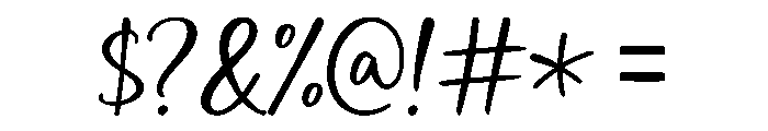 Smooth Handwritten Font OTHER CHARS