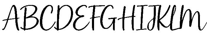Smooth Handwritten Font UPPERCASE