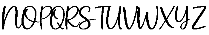 Smooth Handwritten Font UPPERCASE