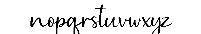 Smooth Handwritten Font LOWERCASE
