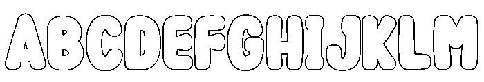 Smooth Outline Regular Font UPPERCASE