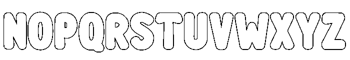 Smooth Outline Regular Font UPPERCASE
