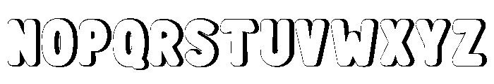 Smooth Shadow Regular Font LOWERCASE
