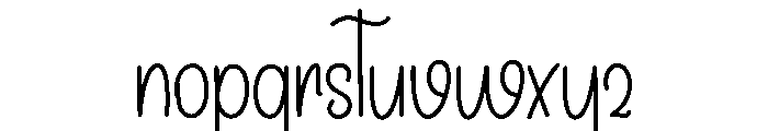 Smoothie Handmade Font LOWERCASE