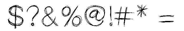 Smudgeface Medium Font OTHER CHARS