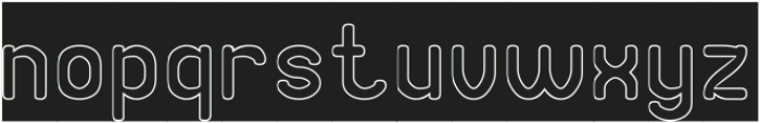 SMILE WORLD-Hollow-Inverse otf (400) Font LOWERCASE