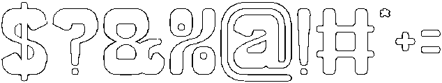 SMILING WAVE-Hollow otf (400) Font OTHER CHARS