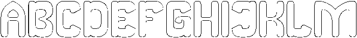 SMILING WAVE-Hollow otf (400) Font UPPERCASE