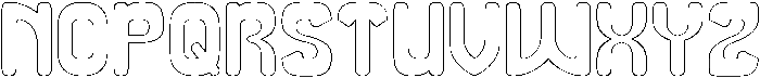SMILING WAVE-Hollow otf (400) Font UPPERCASE