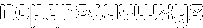 SMILING WAVE-Hollow otf (400) Font LOWERCASE