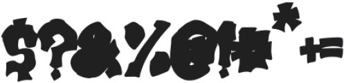 Smashed Graffiti Fill otf (400) Font OTHER CHARS