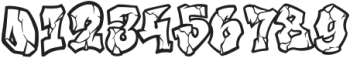 Smashed Graffiti Outline otf (400) Font OTHER CHARS