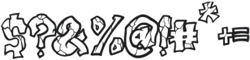 Smashed Graffiti Outline otf (400) Font OTHER CHARS