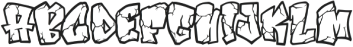 Smashed Graffiti Outline otf (400) Font UPPERCASE