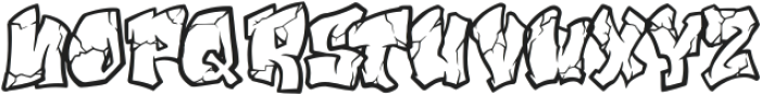 Smashed Graffiti Outline otf (400) Font UPPERCASE