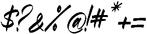 Smoky Hand Italic otf (400) Font OTHER CHARS