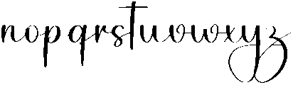 Smooth Beautiful Regular otf (400) Font LOWERCASE