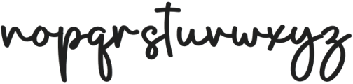 Smooth Signature Regular otf (400) Font LOWERCASE