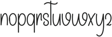 Smoothie Handmade Regular otf (400) Font LOWERCASE