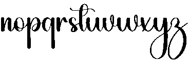 Smoothie Regular otf (400) Font LOWERCASE