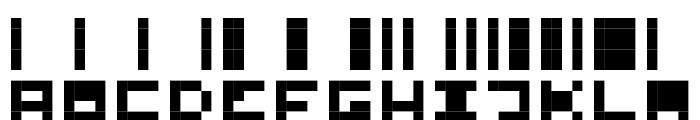 SmallBars Font LOWERCASE