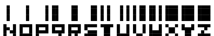 SmallBars Font LOWERCASE