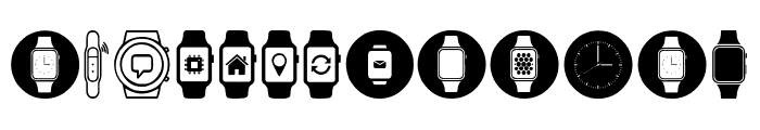 Smartwatch Font UPPERCASE